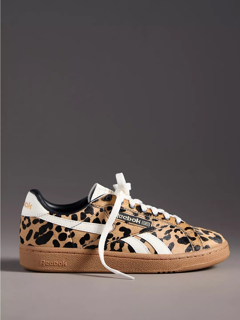 NWT! Reebok Club C Grounds Sneakers Vintage Leopard